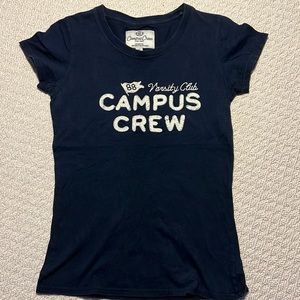 Campus Crew navy blue t-shirt, size S